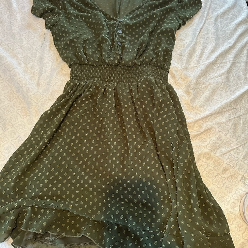 Military Green fall dress